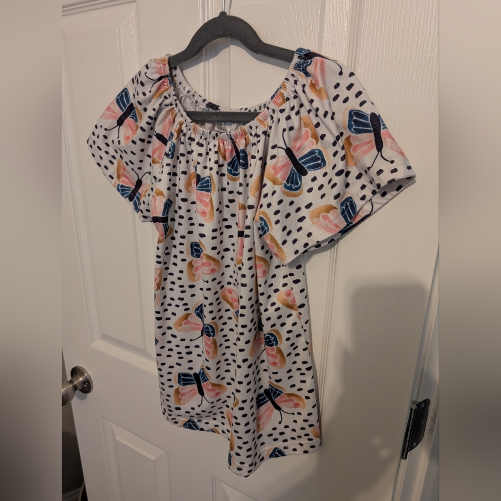 Girls Butterfly SUPER SOFT Flutter sleeve Top